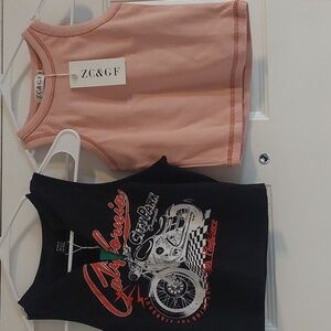 Bundle of cropped tank tops.